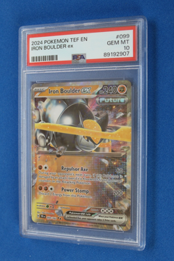 2024 POKEMON TEF EN IRON BOULDER EX #99 PSA 10 - Image 1