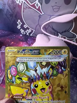 Pokemon TCG Pikachu EX Surging Sparks Holo Hyper Rare Gold 247/191 NM - Image 2