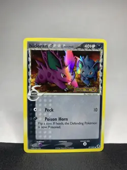 Nidoran M [Delta Species] 57/101 EX Dragon Frontiers Stamped Holo Pokemon TCG - Image 1