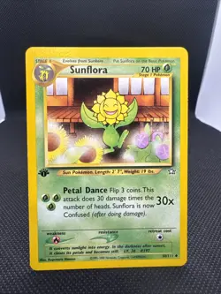 Sunflora 50/111 Neo Genesis 1st Edition Pokemon TCG NM - Image 1