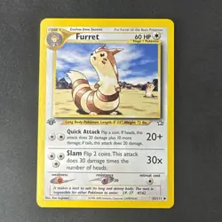 Furret 35/111 Neo Genesis Regular 1st Edition Pokemon MJ - Image 1