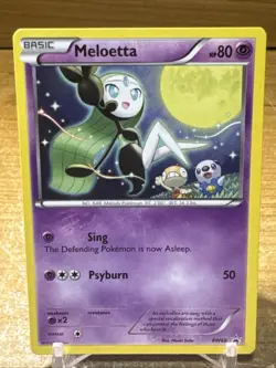 Pokemon Meloetta Black Star Promo BW68 Played Condition - Image 1