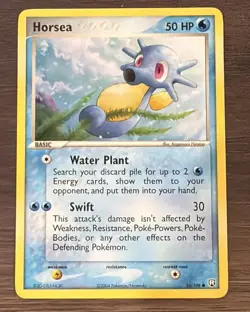 Pokemon Horsea 58/109 TRR EX Team Rocket Returns NM - Image 1