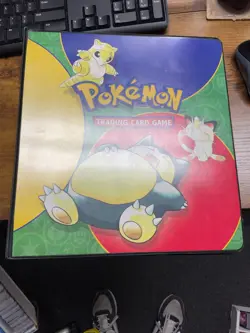 Vintage 1999 Pokemon Snorlax 3 Ring Binder Heavily Used - Image 1