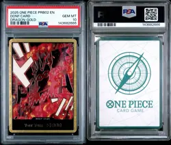 2025 ONE PIECE PRB02 DON!! CARD MONKEY D DRAGON GOLD PSA 10 - Image 3