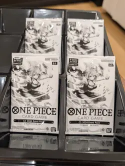 One Piece TCG CS 2024 Event Pack Lot (4) | Sealed | Serialized Luffy Chase Card - Image 1