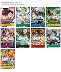 One Piece TCG CS 2024 Event Pack Lot (4) | Sealed | Serialized Luffy Chase Card - Image 2