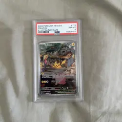 Pokemon Pikachu TCG Art Rare Holo Card 151 English 173/165 PSA 8 - Image 1