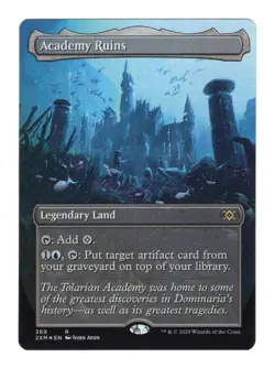 MTG English Borderless Academy Ruins NM Foil Double Masters - Image 1