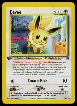 Pokemon Card - Eevee Neo Discovery 38/75 Uncommon 1st Edition - Image 1