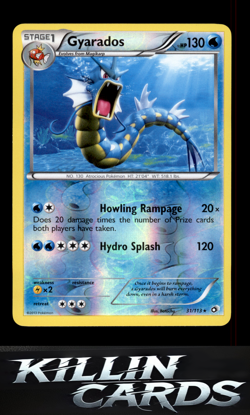 Reverse Holofoil Gyarados 31/113 Pokemon Rare Legendary Treasures Card NM - Image 1