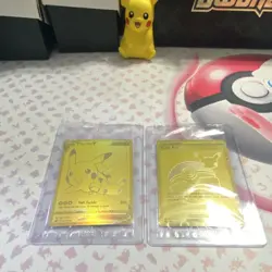 Pokemon Celebrations Gold Pikachu V & Gold Poke Ball Promo Foil Cards Lot - Image 1