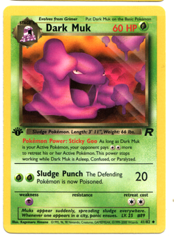 NM Dark Muk 41/82 1st Edition Team Rocket Pokemon 2000 - Image 1