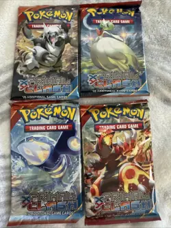 Pokemon XY Primal Clash 4 Booster Packs 4/4 Artwork New Sealed 10 Card Booster - Image 1