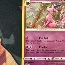 Espeon 2021 Pokemon Sword & Shield Black Star Promo SWSH174 Fusion Strike - Image 3