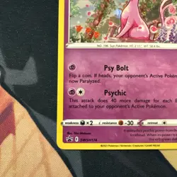 Espeon 2021 Pokemon Sword & Shield Black Star Promo SWSH174 Fusion Strike - Image 4