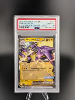 2025 Pokemon Black Star Promo Toxtricity EX Illustration Contest #215 PSA 10 - Image 1