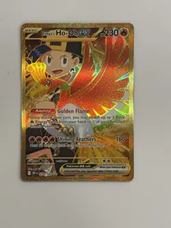 Pokemon TCG, Destined Rivals Ethan's Ho-Oh EX Secret Golden Rare 239/182 M/NM - Image 1
