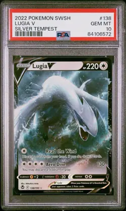 2022 Pokemon Lugia V 138/195 Sword & Shield Silver Tempest Ultra Rare PSA 10 - Image 1