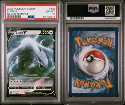 2022 Pokemon Lugia V 138/195 Sword & Shield Silver Tempest Ultra Rare PSA 10 - Image 3