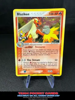 Blaziken 3/109 Holo, EX Ruby & Sapphire, Pokemon, LP - Image 1