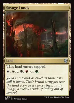 MTG SAVAGE LANDS 165 ECC NM LORWYN ECLIPSED COMMANDER - Image 1