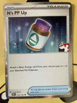 Play! Pokemon Prize Pack Series 7 Journey Together Holo 153/159 N's PP Up NM - Image 1