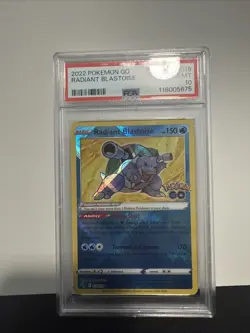Pokemon Go TCG Radiant Blastoise Holo Card 018/078 PSA Gem Mint 10 (2022) - Image 1