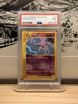 Pokemon Espeon H9/H32 Holo PSA 9 English Aquapolis 2003 - Image 1