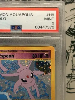 Pokemon Espeon H9/H32 Holo PSA 9 English Aquapolis 2003 - Image 3