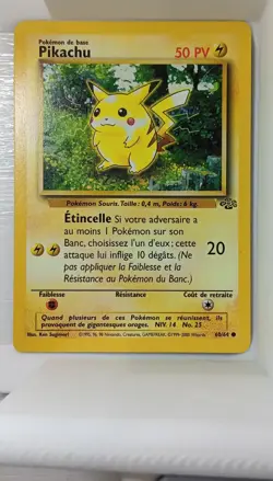 Pikachu 60/64 Jungle Set French 1999 50 HP 20 Basic Regular Pokemon TCG - Image 1