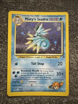 MISTY’S SEADRA HOLO - POKEMON 9/132 GYM HEROES NM ENGLISH - Image 1
