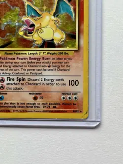 1999 Pokemon Base Set Charizard 4/102 Holo Rare WOTC 120 HP English - Image 5