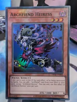 YuGiOh! Archfiend Heiress OP30-EN004 Super Rare - Image 1