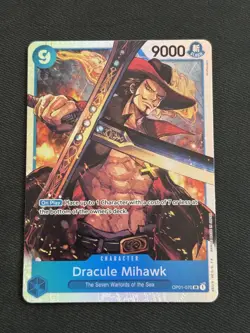 One Piece TCG - Dracule Mihawk #OP01-070 Romance Dawn - PRE-ERRATA - Near Mint - Image 1