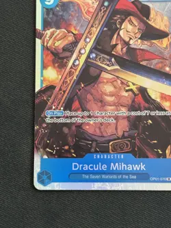One Piece TCG - Dracule Mihawk #OP01-070 Romance Dawn - PRE-ERRATA - Near Mint - Image 4