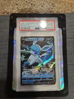 🔥PSA 10🔥 Glaceon V 024/069 Eevee Heroes s6a Japanese Graded Pokemon Card Gem M - Image 2