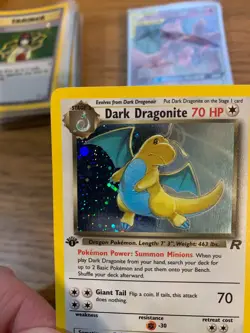 NM! 1st Edition Dark Dragonite (5/82) Team Rocket Set Holo Pokemon Card! - Image 3
