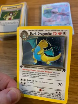 NM! 1st Edition Dark Dragonite (5/82) Team Rocket Set Holo Pokemon Card! - Image 4