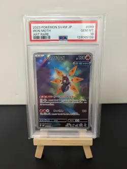 Pokemon Iron Moth Sv4m: Future Flash Art Rare Holo Japanese 069/069 PSA 10 2023 - Image 1
