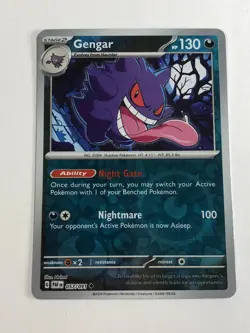 Pokemon TCG Paldean Fates Reverse Holographic Gengar 057/091 Near Mint - Image 1