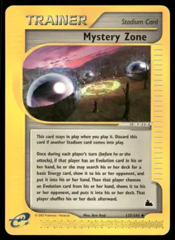 Pokemon Cards Mystery Zone 137/144 Skyridge WOTC Uncommon NM - Image 1