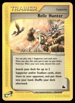 Pokemon Cards Relic Hunter 120/144 Skyridge WOTC Uncommon LP - Image 1