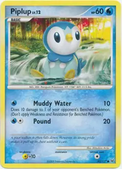 2x (pok-PL-085) Piplup (C) Pokemon Platinum Base Set Card # 85 - Image 1