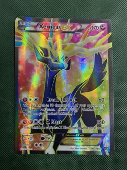 Xerneas EX 146/146 X & Y Base set Ultra Rare Full Art Holo Pokemon TCG Card - LP - Image 1