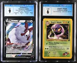 Koga's Arbok Gym Challenge & Dubwool V Black Star Promo CGC Graded Pokemon Cards - Image 1