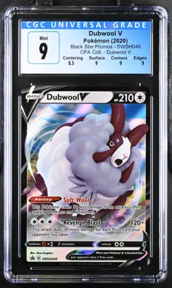 Koga's Arbok Gym Challenge & Dubwool V Black Star Promo CGC Graded Pokemon Cards - Image 2