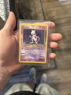 Pokemon Mewtwo TCG Base Set Holo Rare Card 10/102 Vintage Near Mint. Gradeable. - Image 1