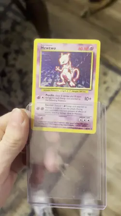 Pokemon Mewtwo TCG Base Set Holo Rare Card 10/102 Vintage Near Mint. Gradeable. - Image 2