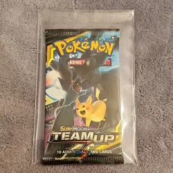Pokemon Sun & Moon Team Up Booster Pack Pikachu Zekrom English - Image 1